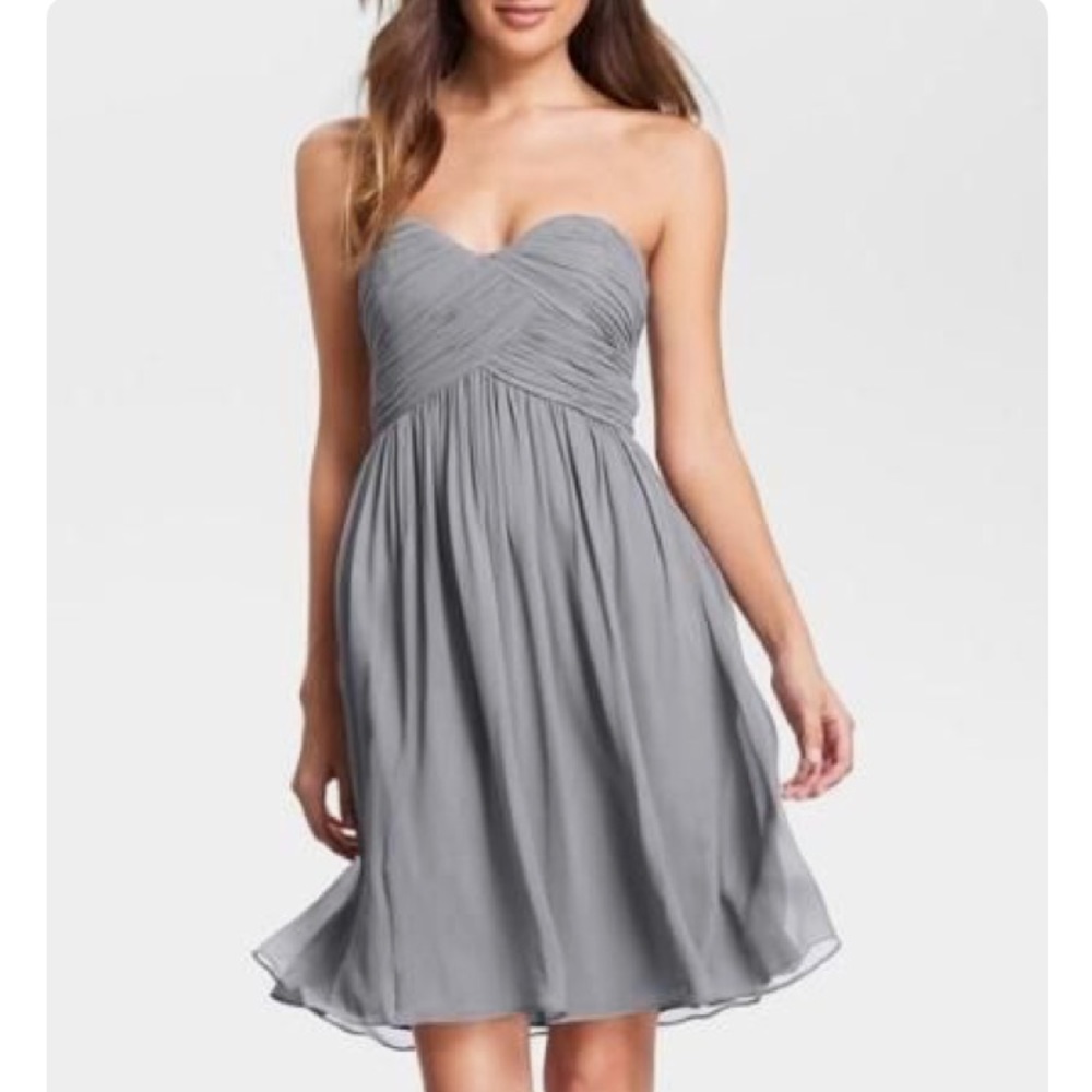 Gray Bridesmaid or Prom Dress